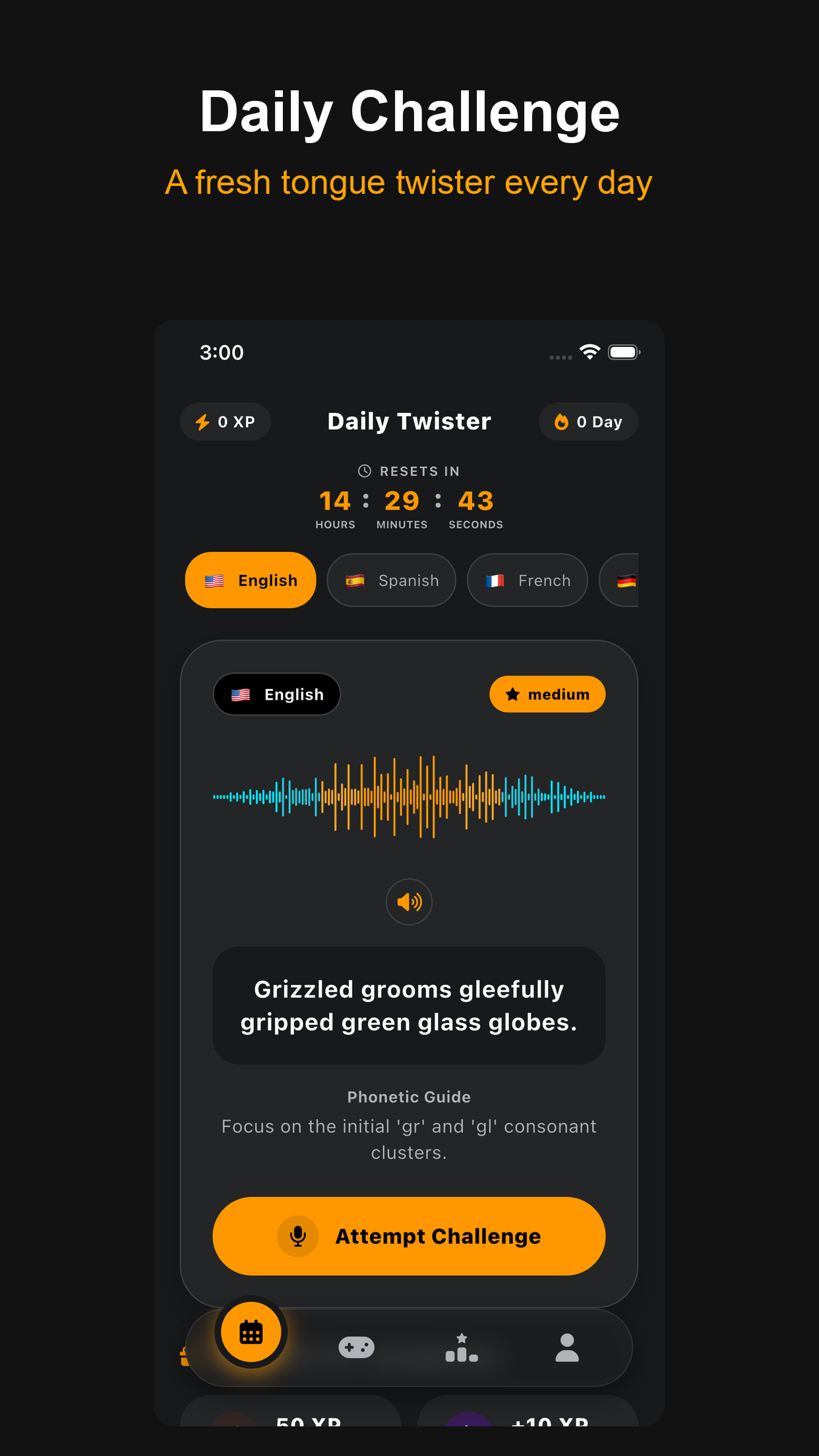 Tongue Twister Daily Challenge